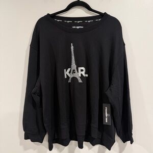 Karl Lagerfeld Sweater Black Women's Size 2X Retail $119 NWT